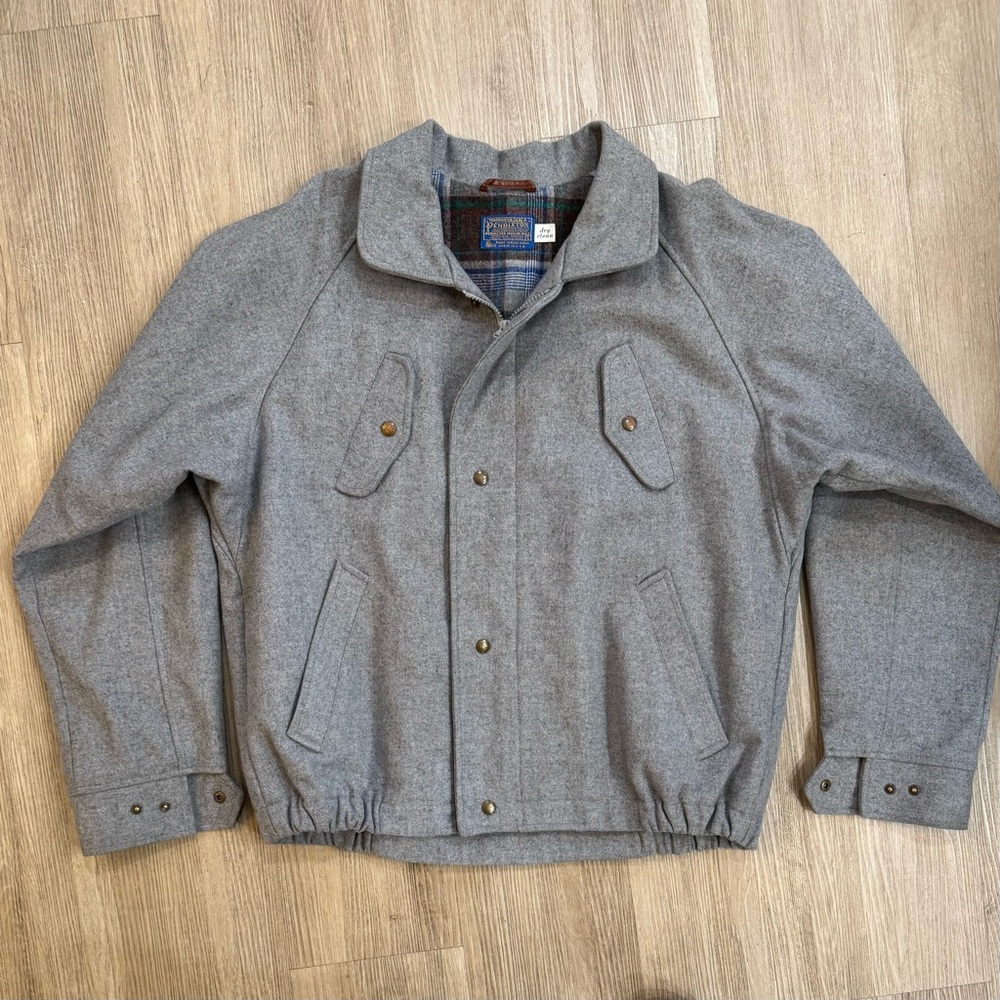 Vintage Pendleton Gray Lined Jacket - image 1